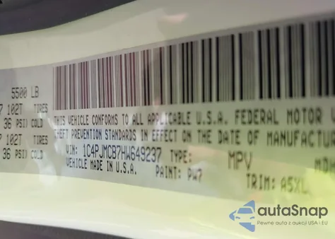 2017 Jeep Cherokee Latitude 4X4 из США, поврежденный, VIN 1C4PJMCB7HW649237